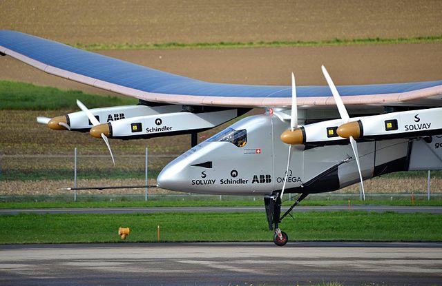 A picture of the Solar Impuls solar powered aeroplane