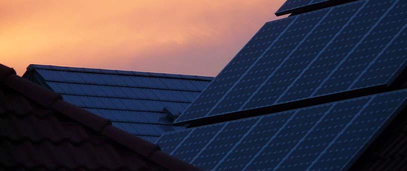 Solar panels on a roof