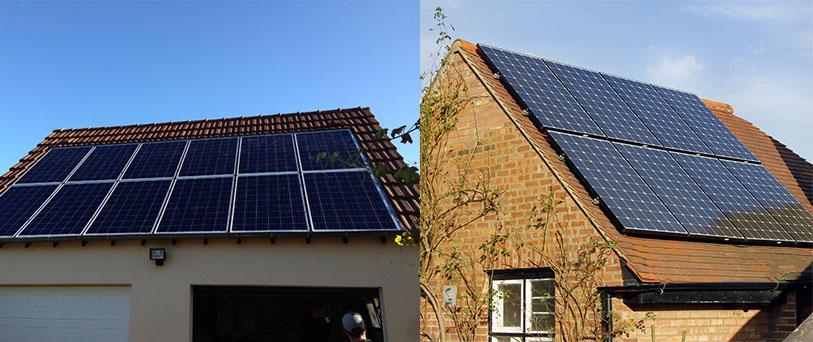 in-roof solar panels vs on-roof solar panels